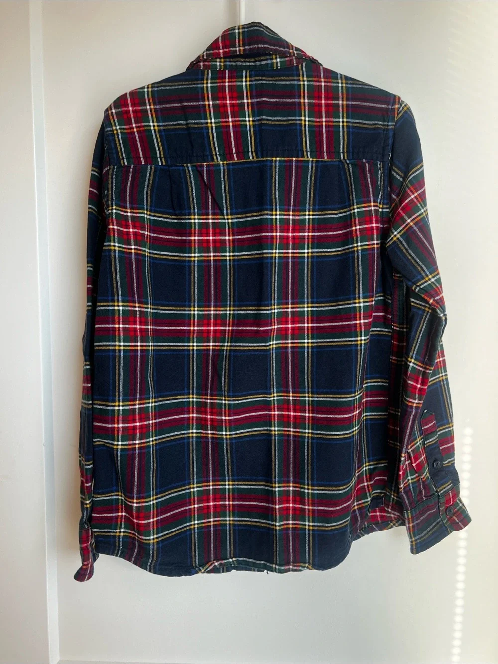 The Children's Place Navy, Red & Green Plaid Button-Down Shirt